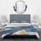 Designart 'Indigo Panel III' Geometric Bedding Set - Duvet Cover & Shams